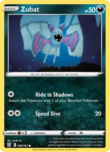 קלף בודד single פוקימון - zubat - Battle Styles - 089/163