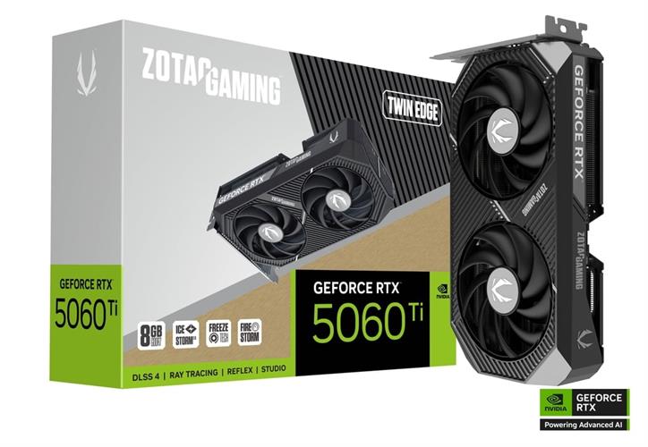 כרטיס מסך – ZOTAC GAMING GeForce RTX 5060 Ti 8GB Twin Edge