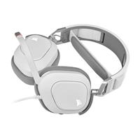 אוזניות קשת חוטיות לגיימינג Corsair HS80 RGB USB White צבע לבן