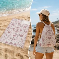 מגבת חוף פרימיום 2 ב-1 דוחה חול מכותנה אורגנית שהופכת לתיק גב בשניות דגם AquaFold