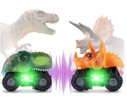 מכונית דינוזאור - אורות LED