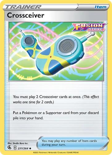 קלף בודד single פוקימון - crossceiver - Fusion Strike - 231/264