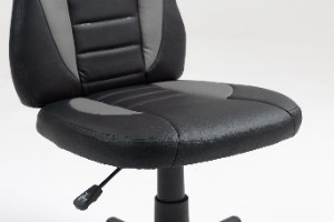 כיסא תלמיד ארגונומי לנוער בצבע שחור ואפור | מקט LEVEL UP | S301-BG | קפיץ קפוץ