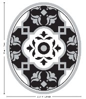 עיצוב איזור האסלה – מדבקה (39 ₪) שטיחון (88 ₪) סט (119 ₪) אקלקטי שחור לבן TIVA DESIGN