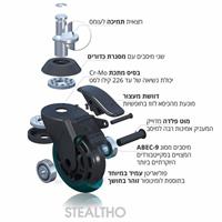 סט גלגל לכיסא משרדי וגיימינג כולל מעצור מבית - STEALTHO