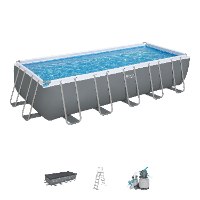 בריכת אולטרה steel pro max+ משאבת חול 1600+ סולם+ כיסוי | 640X274X132 ס"מ| מקט BESTWAY| 5612B|