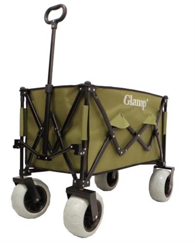 עגלת קמפינג מתקפלת עם גלגלי בלון מבית גלאמפ Glamp