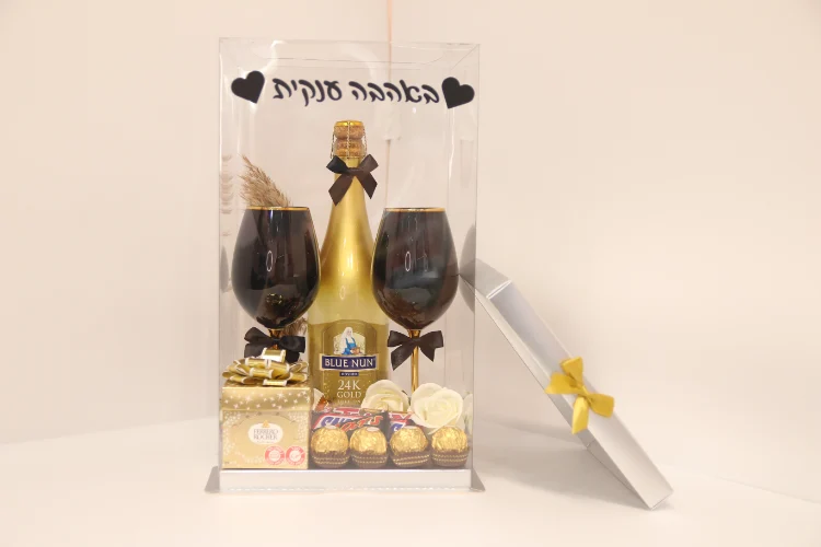 מארז יין&כוסות ממותגות - NEW