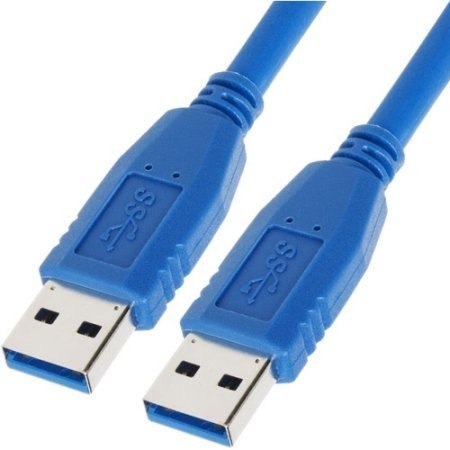 כבל מגשר USB3.0 זכר A לחיבור USB3.0 זכר A באורך 5 מטר