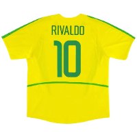 Brazil Home Shirt World Cup 2002 - Rivaldo