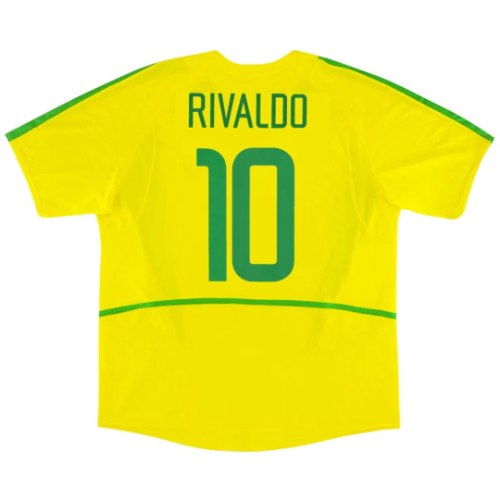 Brazil Home Shirt World Cup 2002 - Rivaldo