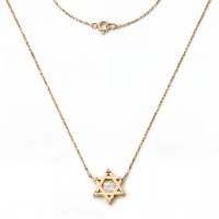 צמיד מגן דוד זהב עם יהלומים 14K לנשים