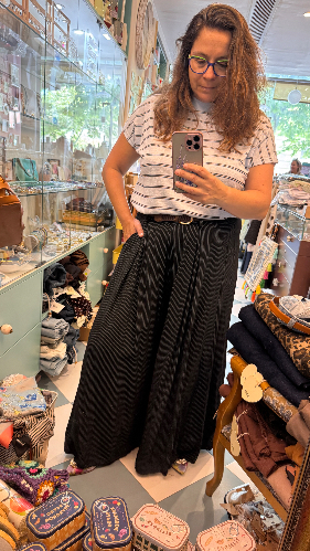 מכנסי פסים מילי שחור