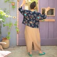 חצאית ארוכה מדגם אילה מפשתן בצבע חום - אחרונה במלאי במידה 16