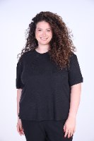 חולצת פיין ריב שחורה