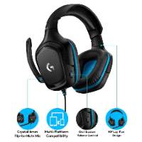אוזניות גיימינג חוטיות לוגיטק - Logitech G432