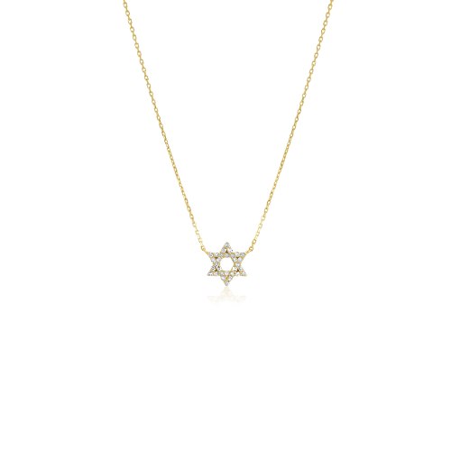שרשרת מגן דוד "נצח" משובצת יהלומים