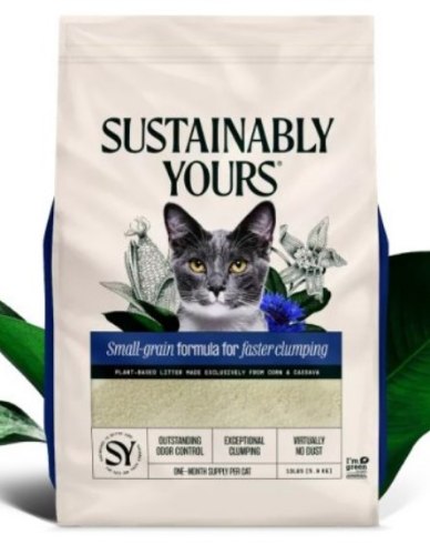 חול מתגבש לחתולים בגרגירים קטנים 5.9 ק"ג Sustainably Yours