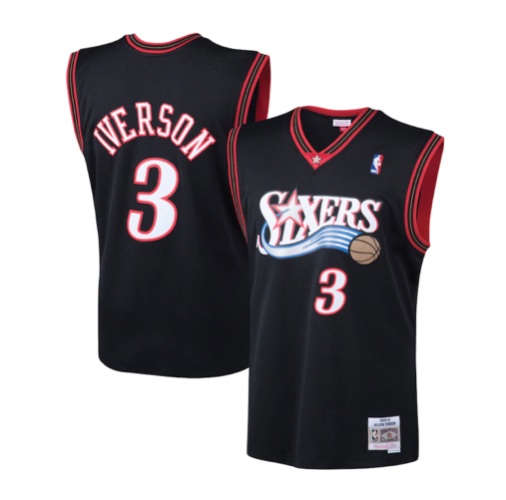 Philadelphia 76ers Allen Iverson 2000-01 Road Swingman Jersey by Mitchell & Ness