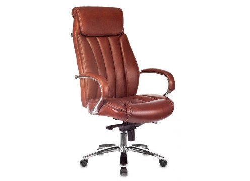 כיסא משרדי - BUROCRAT T-9922SL - חום שוקולד