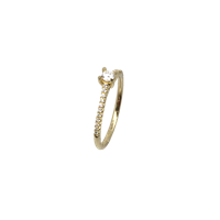 טבעת אירוסין זהב צהוב 14K יהלום מרכזי ויהלומים קטנים MY09160125710