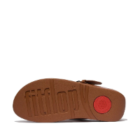 Fit Flop Lulu Resin Buckle Toe Post Sandals פיט פלופ לולו אבזם חום