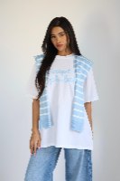 חולצה שילוב עליונית פסים