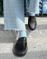 דליקטו סופט לופר עור שחור  FITFLOP Delicato Soft Loafer פיטפלופ