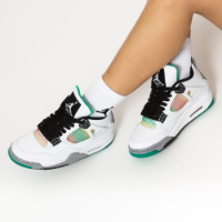 Nike Air Jordan 4 Retro Lucid Green Rasta - נעלי ג'ורדן 4
