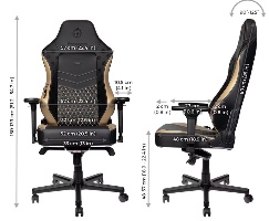 תרשים מידות של כיסא Noblechairs HERO Dignitas Edition