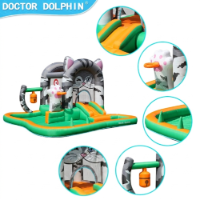 מתקן מתנפח עם מגלשה דגם חתול D72090 מבית Doctor Dolphin