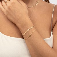 צמיד לגבר מזהב פיגרו 3.4 מ"מ 19 ס"מ
