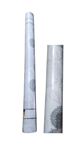 גליל שעוונית פלנל עלים אפור לבן 30×1.4 מטר