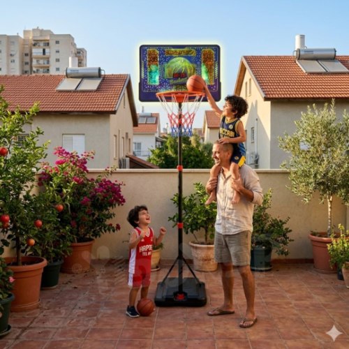 מתקן כדורסל אלקטרוני לילדים 1.90 מטר BASKET190 מבית קפיץ קפוץ