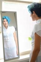 שמלה לבנה שקופה צווארון מלכותי מידה S/M