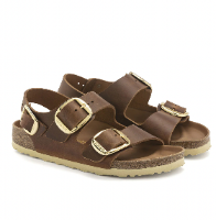 BIRKENSTOCK MILANO BIG BUCKLE COGNAC בירקנשטוק סנדלי נשים