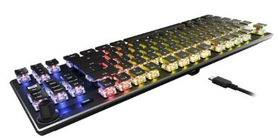 מקלדת גיימינג מכנית חוטית Turtle Beach Vulcan TKL עם מתגי TITAN ותאורת RGB – תמונה 3