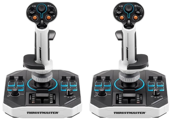 בקרי חלל HOSAS Thrustmaster Sol-R 2 Duo למחשב עם שתי ידיות ותאורת RGB