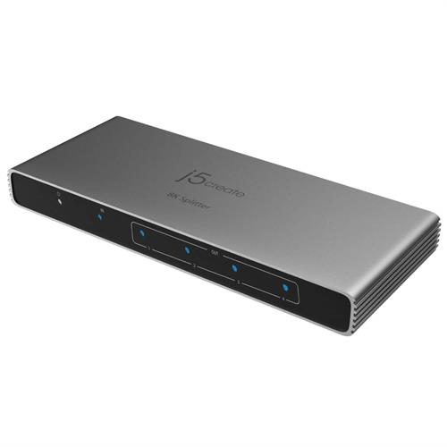 מפצל j5create HDMI 2.1 8K/60Hz עם כניסה אחת ו-4 יציאות