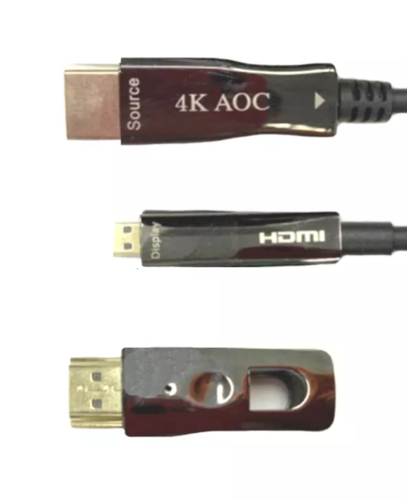 כבל אופטי Fiber Optic HDMI2.0 Cable 4K@60Hz – 10m Gold Touch