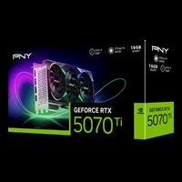 כרטיס מסך PNY GeForce RTX 5070Ti 16GB ARGB Overclocked Triple Fan