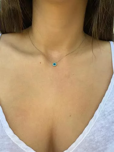 שרשרת עין טורקיז קטנה