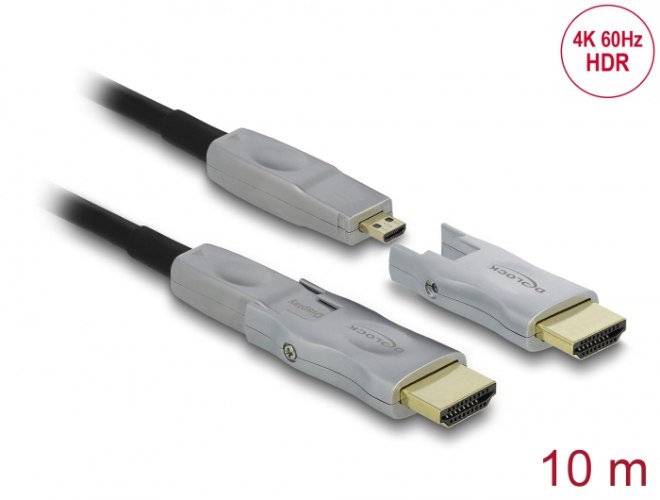 כבל מסך Delock Active Optical Cable HDMI 4K 60 Hz 10 m