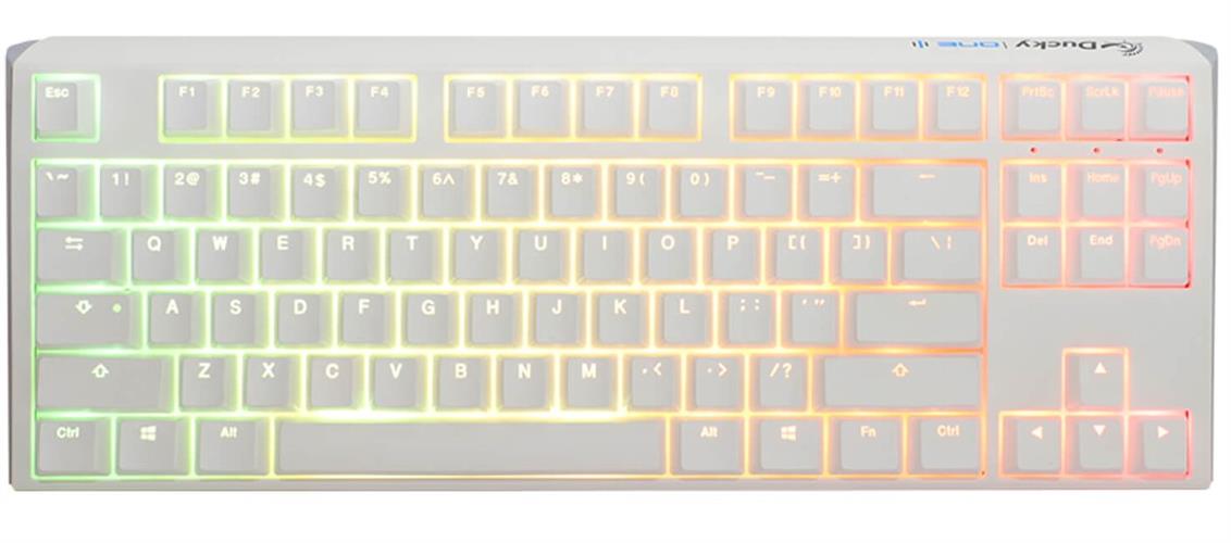 מקלדת מכנית מבית דאקי Ducky One 3 RGB TKL Pure White