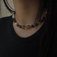 שרשרת חרוזים אלאנה | שרשרת חרוזים חומים