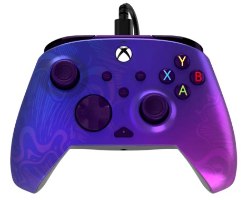 בקר משחק חוטי Turtle Beach Rematch Advanced Wired Purple Fade – בקר סגול-כחול בדוגמת גלים, מבט