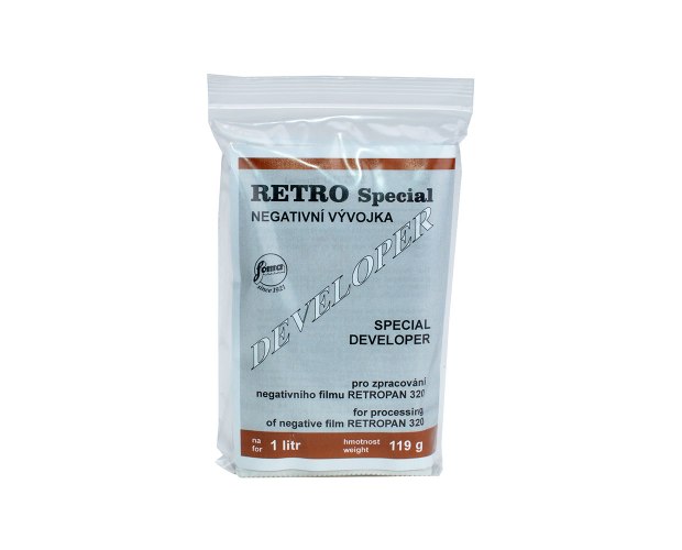 Foma Retro Special powder negative developer   מפתח פילם שחור לבן באבקה להכנת 1 ליטר תמיסת עבודה