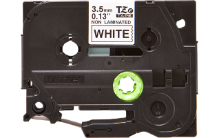 סרט סימון שחור על רקע לבן Brother TZeN201 Labelling Tape Cassette 3.5mmx8m
