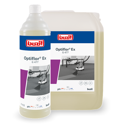 חומר לניקוי שטיחים ⁦Buzil Optiflor Ex G 477⁩ ‏| ⁧1 ליטר⁩