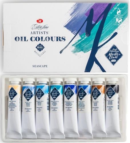 סט צבעי שמן מאסטר קלאס 8 * 18 מ"ל גווני ים ^